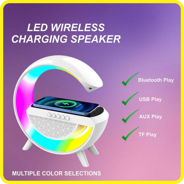 G Shape Led Wireless Charger Speaker