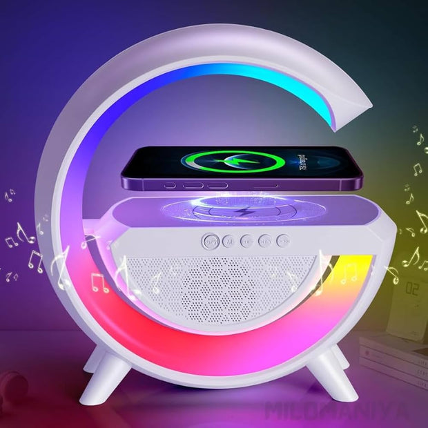 G Shape Led Wireless Charger Speaker