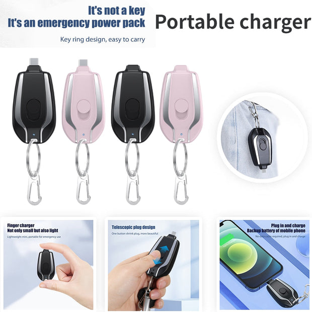 Emergency Portable Key Chain Charger